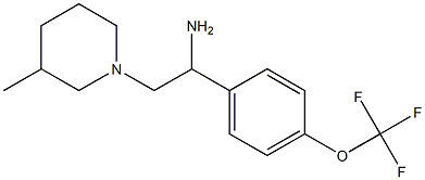 2-(3-methylpiperidin-1-yl)-1-[4-(trifluoromethoxy)phenyl]ethan-1-amine Struktur