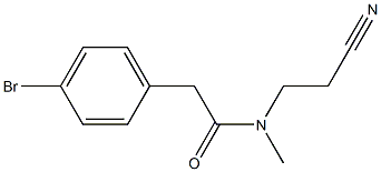 2-(4-bromophenyl)-N-(2-cyanoethyl)-N-methylacetamide Struktur