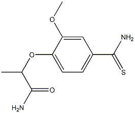 2-(4-carbamothioyl-2-methoxyphenoxy)propanamide Struktur