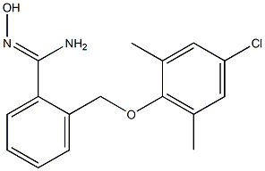 2-(4-chloro-2,6-dimethylphenoxymethyl)-N'-hydroxybenzene-1-carboximidamide Struktur