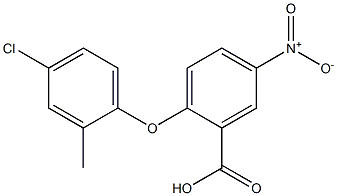 2-(4-chloro-2-methylphenoxy)-5-nitrobenzoic acid Struktur