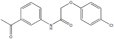 2-(4-chlorophenoxy)-N-(3-acetylphenyl)acetamide Struktur