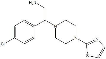 2-(4-chlorophenyl)-2-[4-(1,3-thiazol-2-yl)piperazin-1-yl]ethan-1-amine Struktur