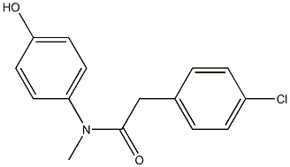 2-(4-chlorophenyl)-N-(4-hydroxyphenyl)-N-methylacetamide Struktur