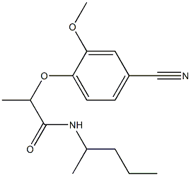 2-(4-cyano-2-methoxyphenoxy)-N-(pentan-2-yl)propanamide Struktur