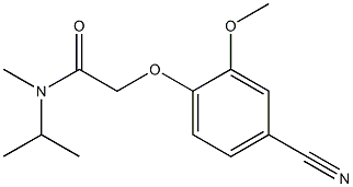 2-(4-cyano-2-methoxyphenoxy)-N-methyl-N-(propan-2-yl)acetamide Struktur