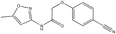 2-(4-cyanophenoxy)-N-(5-methylisoxazol-3-yl)acetamide Struktur