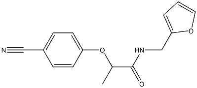 2-(4-cyanophenoxy)-N-(furan-2-ylmethyl)propanamide Struktur