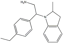 2-(4-ethylphenyl)-2-(2-methyl-2,3-dihydro-1H-indol-1-yl)ethan-1-amine Struktur