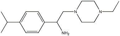 2-(4-ethylpiperazin-1-yl)-1-[4-(propan-2-yl)phenyl]ethan-1-amine Struktur