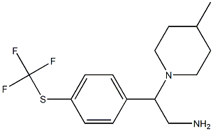 2-(4-methylpiperidin-1-yl)-2-{4-[(trifluoromethyl)sulfanyl]phenyl}ethan-1-amine Struktur