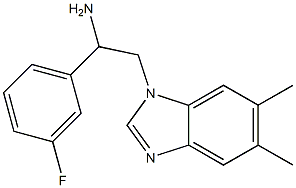 2-(5,6-dimethyl-1H-1,3-benzodiazol-1-yl)-1-(3-fluorophenyl)ethan-1-amine Struktur