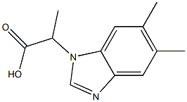 2-(5,6-dimethyl-1H-1,3-benzodiazol-1-yl)propanoic acid Struktur