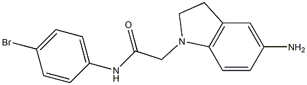 2-(5-amino-2,3-dihydro-1H-indol-1-yl)-N-(4-bromophenyl)acetamide Struktur