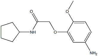 2-(5-amino-2-methoxyphenoxy)-N-cyclopentylacetamide Struktur