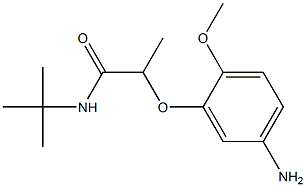 2-(5-amino-2-methoxyphenoxy)-N-tert-butylpropanamide Struktur