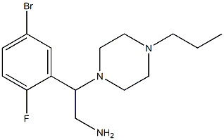 2-(5-bromo-2-fluorophenyl)-2-(4-propylpiperazin-1-yl)ethanamine Struktur