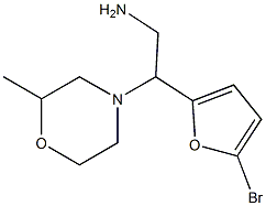 2-(5-bromo-2-furyl)-2-(2-methylmorpholin-4-yl)ethanamine Struktur