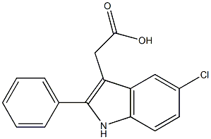 2-(5-chloro-2-phenyl-1H-indol-3-yl)acetic acid Struktur