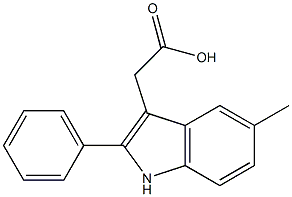 2-(5-methyl-2-phenyl-1H-indol-3-yl)acetic acid Struktur