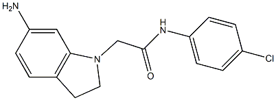 2-(6-amino-2,3-dihydro-1H-indol-1-yl)-N-(4-chlorophenyl)acetamide Struktur