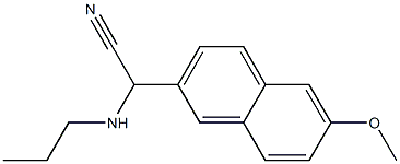 2-(6-methoxynaphthalen-2-yl)-2-(propylamino)acetonitrile Struktur