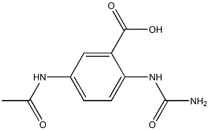 2-(carbamoylamino)-5-acetamidobenzoic acid Struktur