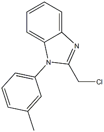 2-(chloromethyl)-1-(3-methylphenyl)-1H-1,3-benzodiazole Struktur