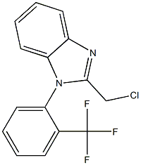 2-(chloromethyl)-1-[2-(trifluoromethyl)phenyl]-1H-1,3-benzodiazole Struktur