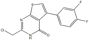 2-(chloromethyl)-5-(3,4-difluorophenyl)-3H,4H-thieno[2,3-d]pyrimidin-4-one Struktur