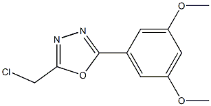 2-(chloromethyl)-5-(3,5-dimethoxyphenyl)-1,3,4-oxadiazole Struktur