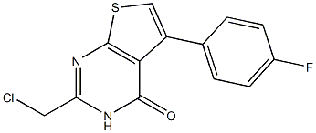 2-(chloromethyl)-5-(4-fluorophenyl)-3H,4H-thieno[2,3-d]pyrimidin-4-one Struktur