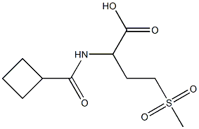 2-(cyclobutylformamido)-4-methanesulfonylbutanoic acid Struktur