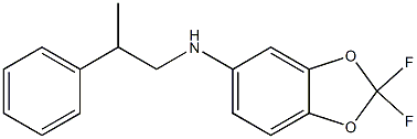 2,2-difluoro-N-(2-phenylpropyl)-2H-1,3-benzodioxol-5-amine Struktur