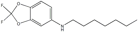 2,2-difluoro-N-heptyl-2H-1,3-benzodioxol-5-amine Struktur