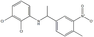 2,3-dichloro-N-[1-(4-methyl-3-nitrophenyl)ethyl]aniline Struktur