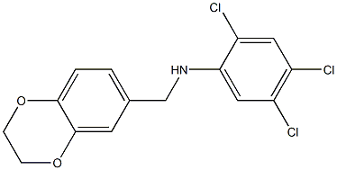 2,4,5-trichloro-N-(2,3-dihydro-1,4-benzodioxin-6-ylmethyl)aniline Struktur