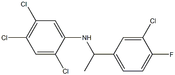 2,4,5-trichloro-N-[1-(3-chloro-4-fluorophenyl)ethyl]aniline Struktur