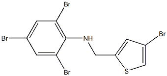 2,4,6-tribromo-N-[(4-bromothiophen-2-yl)methyl]aniline Struktur