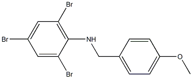 2,4,6-tribromo-N-[(4-methoxyphenyl)methyl]aniline Struktur