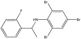 2,4,6-tribromo-N-[1-(2-fluorophenyl)ethyl]aniline Struktur