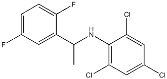 2,4,6-trichloro-N-[1-(2,5-difluorophenyl)ethyl]aniline Struktur