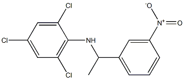 2,4,6-trichloro-N-[1-(3-nitrophenyl)ethyl]aniline Struktur