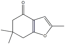 2,6,6-trimethyl-4,5,6,7-tetrahydro-1-benzofuran-4-one Struktur