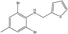 2,6-dibromo-4-methyl-N-(thiophen-2-ylmethyl)aniline Struktur