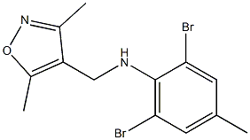 2,6-dibromo-N-[(3,5-dimethyl-1,2-oxazol-4-yl)methyl]-4-methylaniline Struktur