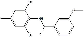 2,6-dibromo-N-[1-(3-methoxyphenyl)ethyl]-4-methylaniline Struktur