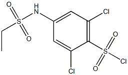 2,6-dichloro-4-[(ethylsulfonyl)amino]benzenesulfonyl chloride Struktur