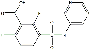 2,6-difluoro-3-(pyridin-3-ylsulfamoyl)benzoic acid Struktur