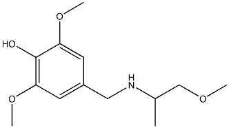 2,6-dimethoxy-4-{[(1-methoxypropan-2-yl)amino]methyl}phenol Struktur